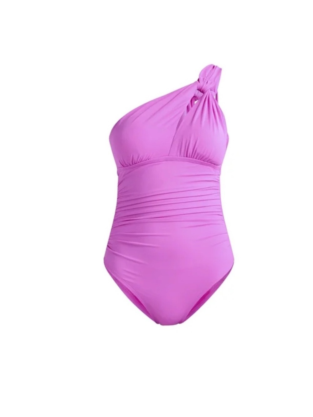 sofia by sofia vergara One-Shoulder Ruched One-Piece Swimsuit in Bright Pink